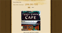 Desktop Screenshot of cozycabincafe.com